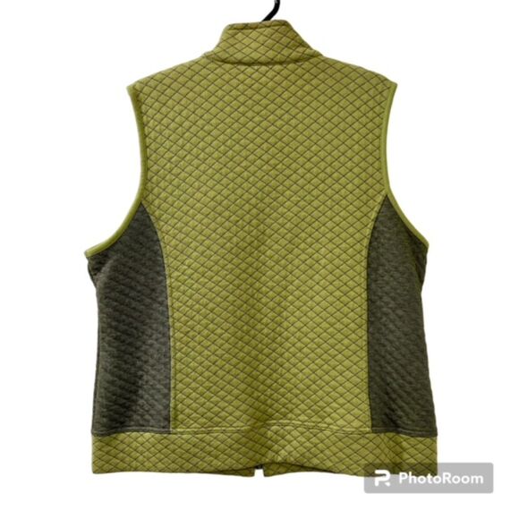 Blast Womens Green Mock Neck Full Zip Vest Jacket With Pockets Size XL - Picture 2 of 11